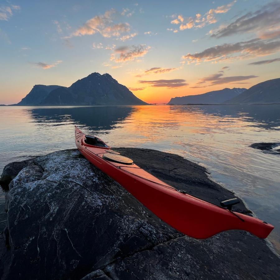 New! Luxury Cabin In Beautiful Lofoten Kleppstad Экстерьер фото