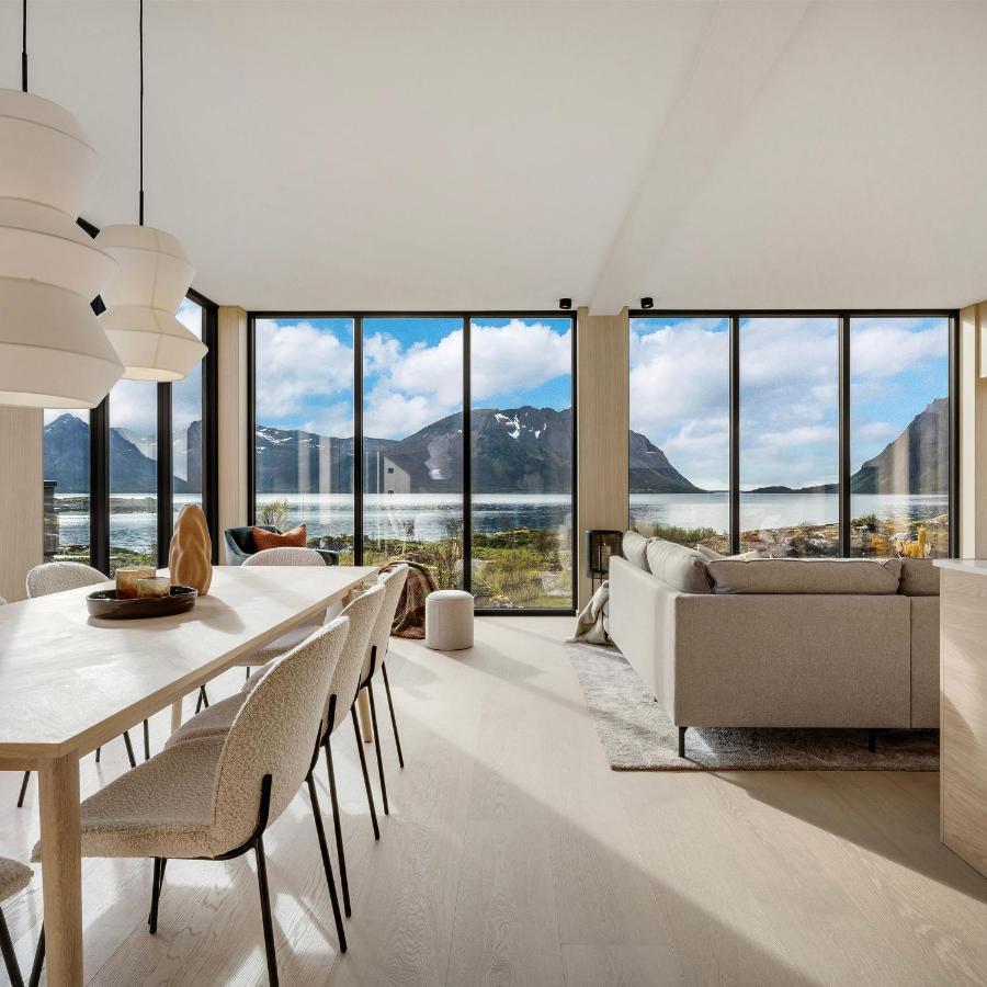 New! Luxury Cabin In Beautiful Lofoten Kleppstad Экстерьер фото
