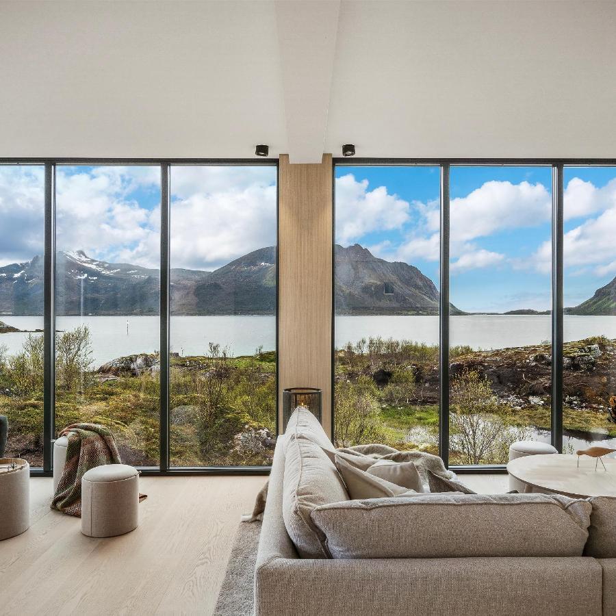 New! Luxury Cabin In Beautiful Lofoten Kleppstad Экстерьер фото