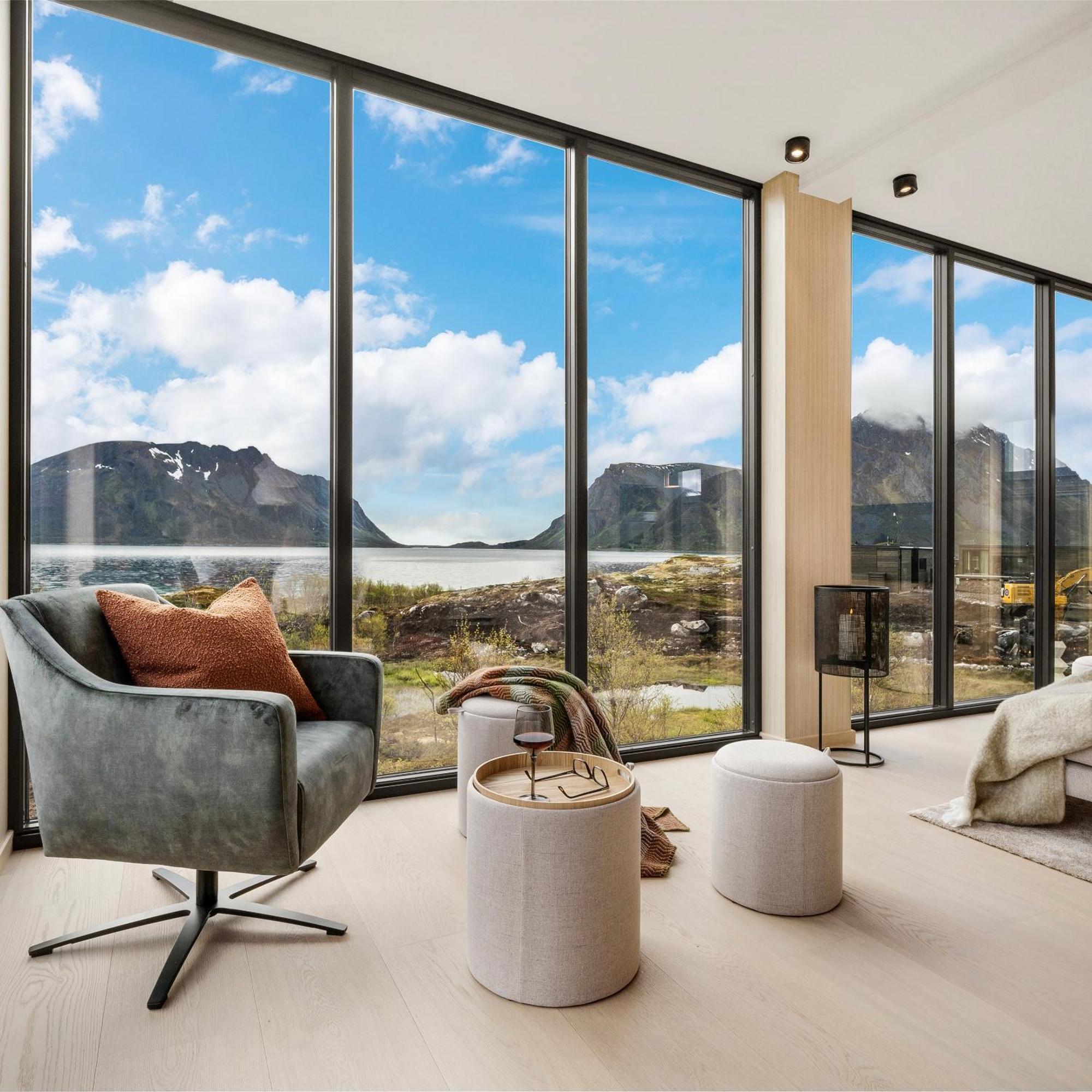 New! Luxury Cabin In Beautiful Lofoten Kleppstad Экстерьер фото